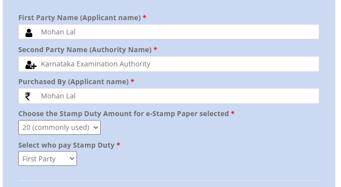 Karnataka examination authority affidavit form