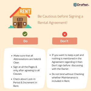 Do's and Don't while signing a Rental Agreement