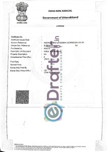 Uttarakhand e-Stamp paper