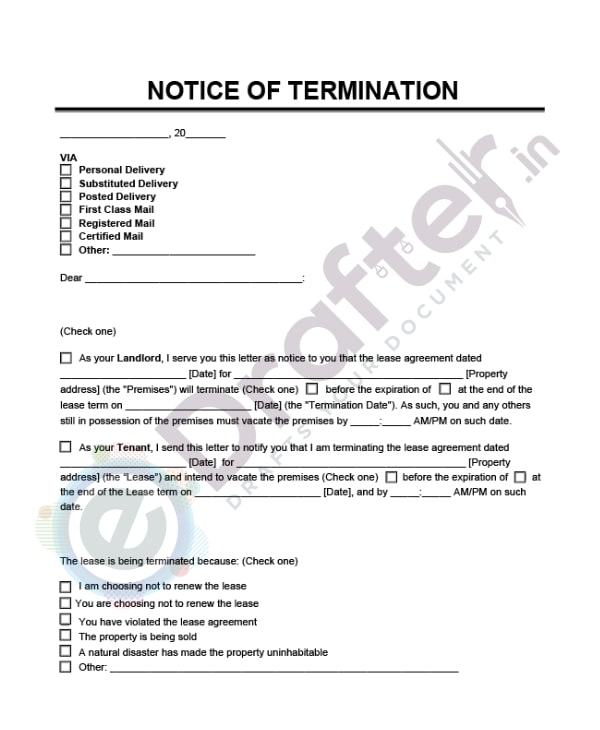 format of rent agreement cancellation