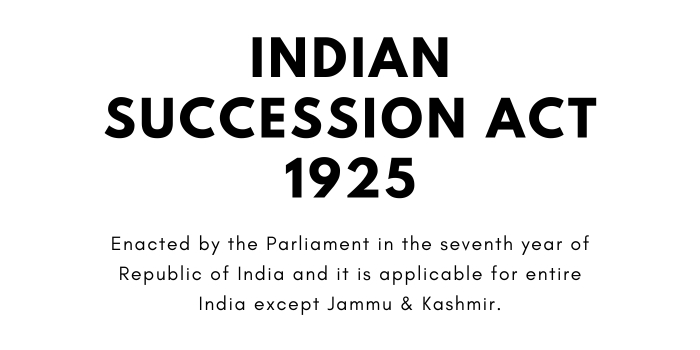 Indian Succession Act 1925