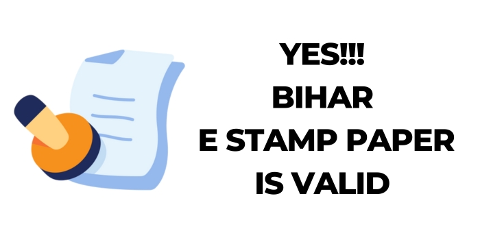 Bihar e Stamp paper is legally valid