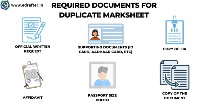 required documents for duplicate marksheet