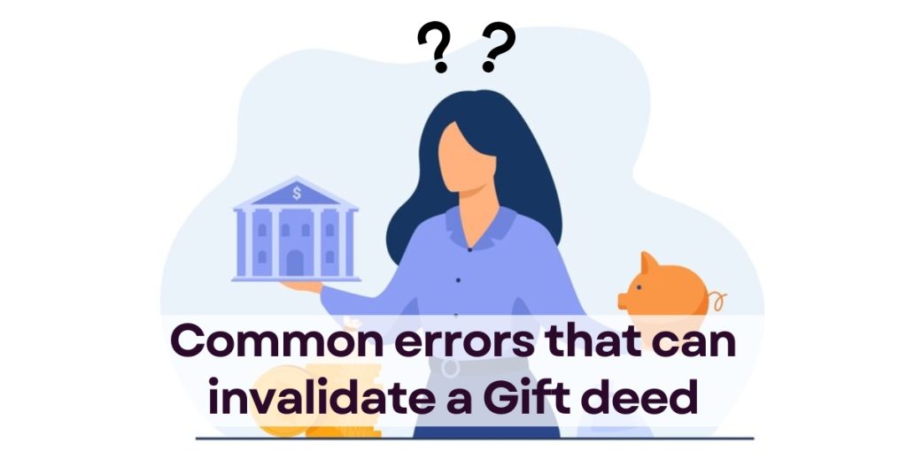 Common errors in Gift deed
